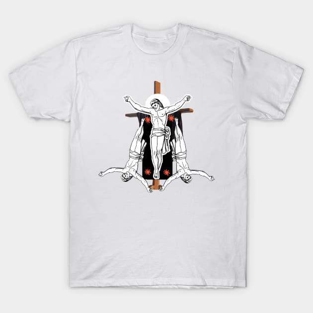 Jesus on the cross T-Shirt by Marccelus